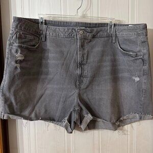 {Plus Size} NWOT Old Navy OG Straight Shorts~ High Rise~ Size 28~ Grey (G28)